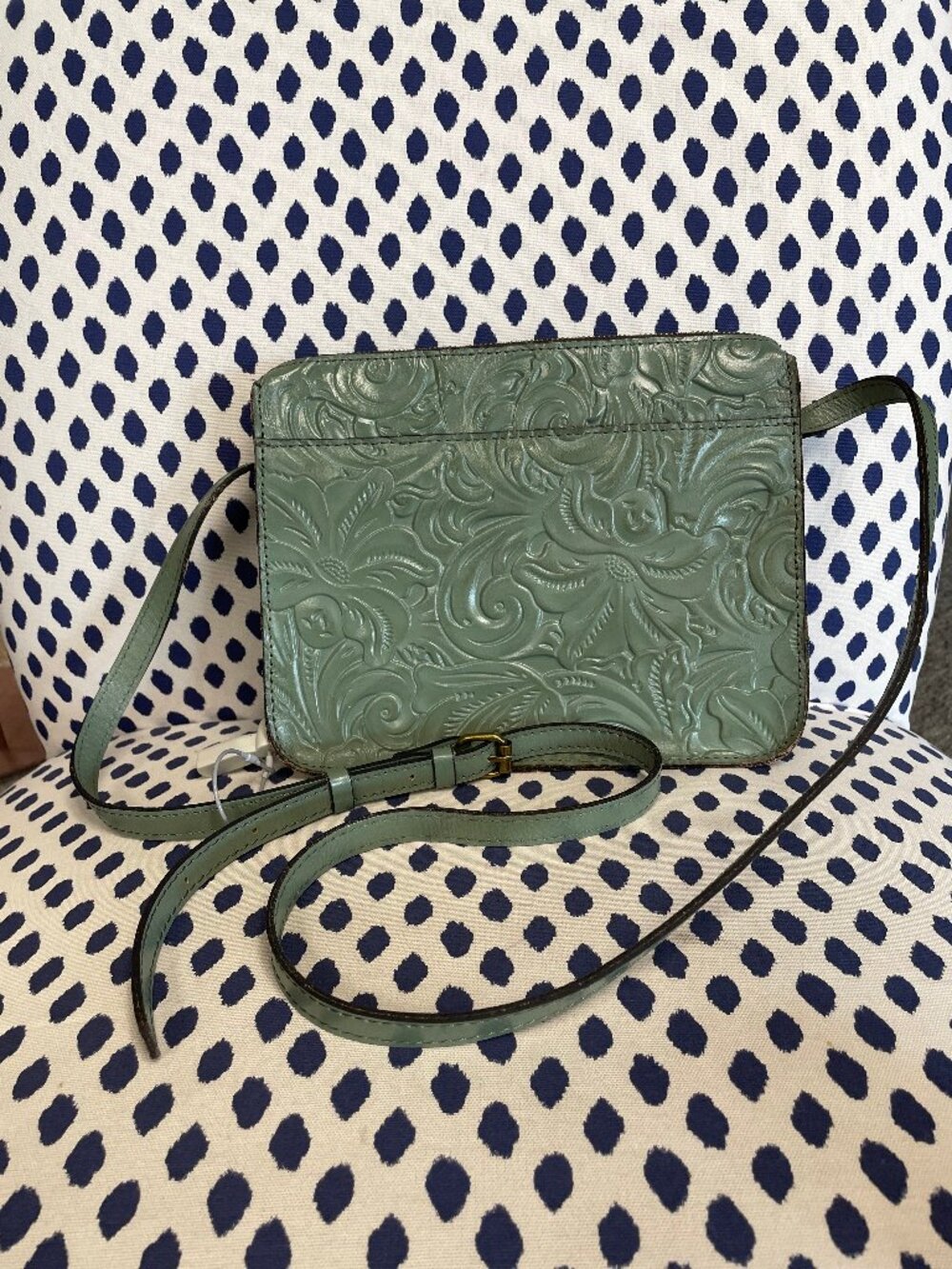 Patricia Nash Green Vallata Crossbody Bag